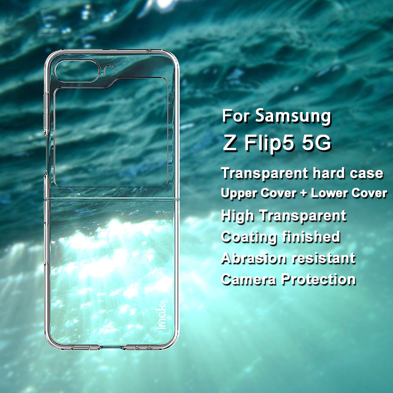 IMAK Crystal Case II Pro Phone Case for Samsung Galaxy Z Flip5 5G , Two-Piece Design Hard PC Clear Cover (Upper Cover+Lower Cover) IMAK Crystal Case II Pro Phone Case for Samsung Galaxy Z Flip5 5G , Two-Piece Design Hard PC Clear Cover (Upper Cover+Lower Cover)
